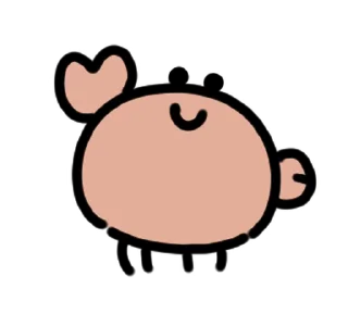 🦀 emoji ૮ ˶ˆ꒳ˆ˵ ა ﹕ @mewsticks   ｡ ˚  ○ Telegram sticker 16 of 24
