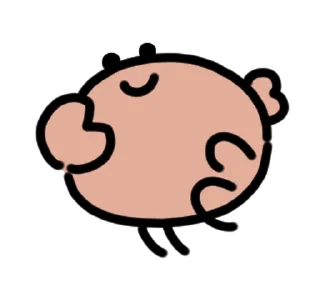 🦀 emoji ૮ ˶ˆ꒳ˆ˵ ა ﹕ @mewsticks   ｡ ˚  ○ Telegram sticker 17 of 24