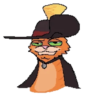 Sticker from Puss in boots MsPaint