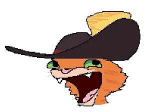 Sticker from Puss in boots MsPaint