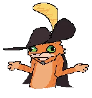 Sticker from Puss in boots MsPaint