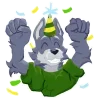 🐺 emoji snixxyy wolf Telegram sticker 9 of 16