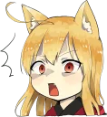😱 emoji A little girl Sticker (Fox) :: @line_stickers Telegram sticker 20 of 40