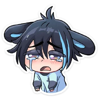 😭 emoji Тёмный Эдди @Nyasticks Telegram sticker 4 of 49