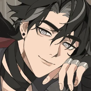 😏 emoji Wriothesley by @kiyunya Telegram sticker 20 of 108