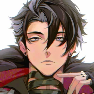 🤔 emoji Wriothesley by @kiyunya Telegram sticker 18 of 108