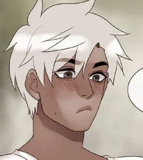 😕 emoji 💙 Ian /by @angeldokidoki 💛💚🧜‍♀ Telegram sticker 8 of 88
