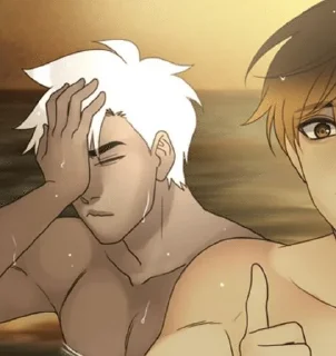 🫣 emoji 💙 Ian /by @angeldokidoki 💛💚🧜‍♀ Telegram sticker 17 of 88