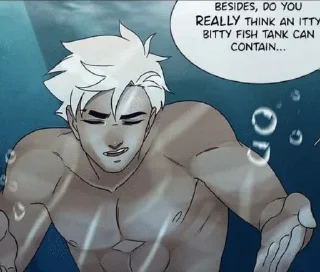 🫤 emoji 💙 Ian /by @angeldokidoki 💛💚🧜‍♀ Telegram sticker 20 of 88