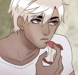 😐 emoji 💙 Ian /by @angeldokidoki 💛💚🧜‍♀ Telegram sticker 24 of 88