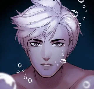 😏 emoji 💙 Ian /by @angeldokidoki 💛💚🧜‍♀ Telegram sticker 7 of 88