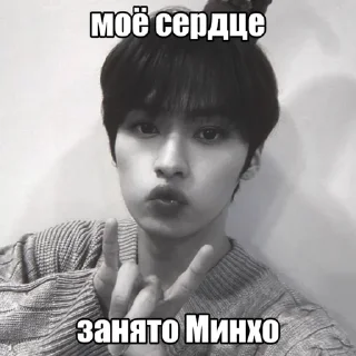 😊 emoji Минхо ЧБ. by @riiiminhoriginal Telegram sticker 12 of 44