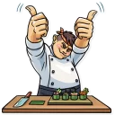 Sticker from Sushi Chef