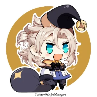 😄 emoji Genshin Chibi Telegram sticker 10 of 29
