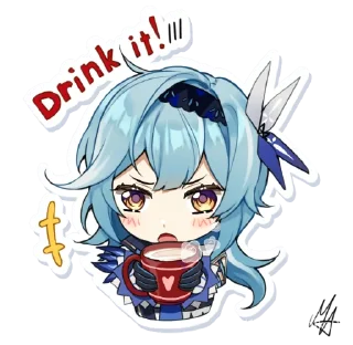 ☕️ emoji Genshin Chibi Telegram sticker 12 of 29