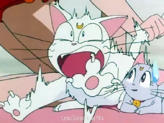 😨 emoji 😻Luna & Artemis😸 @SailorMoon90s Telegram sticker 11 of 25