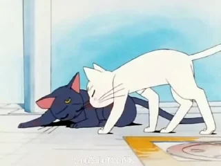 🤒 emoji 😻Luna & Artemis😸 @SailorMoon90s Telegram sticker 18 of 25