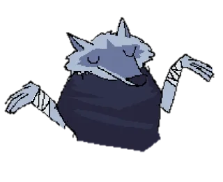 🤷‍♂ emoji Death Wolf MsPaint Telegram sticker 6 of 8