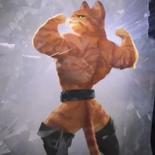 💪 emoji Кіт в чоботях Telegram sticker 23 of 34