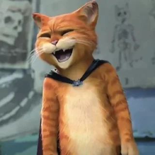 😂 emoji Кіт в чоботях Telegram sticker 17 of 34