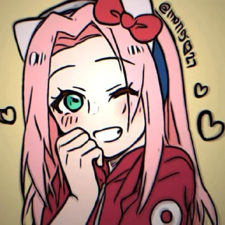 🥰 emoji Сакура Telegram sticker 8 of 42