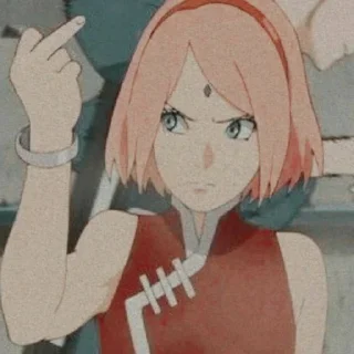 🖕 emoji Сакура Telegram sticker 15 of 42