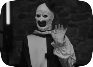 Sticker from Terrifier: Art the clown (+bon