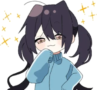 😏 emoji sasakura ➝ @benti_stickers Telegram sticker 10 of 35