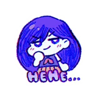 😏 emoji MARI•Omori Telegram sticker 13 of 14