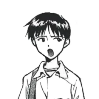 Sticker from shinji ikari manga by @shutyaoo