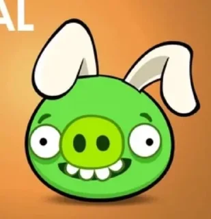 Sticker from Angry birds with Humpty Dumpty