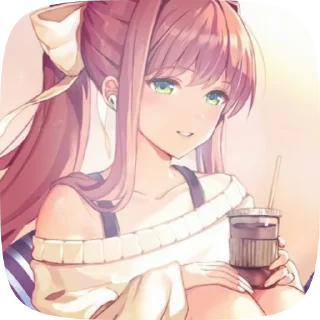 🌟 emoji Monika @Catemau Telegram sticker 19 of 120