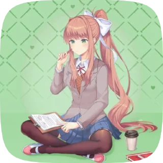 🌟 emoji Monika @Catemau Telegram sticker 8 of 120