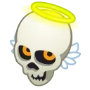 😇 emoji Skull Emoji @xkysluv Telegram sticker 5 of 50