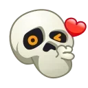 😘 emoji Skull Emoji @xkysluv Telegram sticker 10 of 50