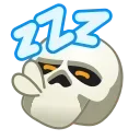 😴 emoji Skull Emoji @xkysluv Telegram sticker 24 of 50