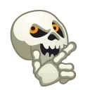 🤔 emoji Skull Emoji @xkysluv Telegram sticker 22 of 50
