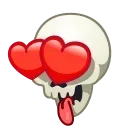 😍 emoji Skull Emoji @xkysluv Telegram sticker 8 of 50