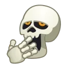 🥱 emoji Skull Emoji @xkysluv Telegram sticker 23 of 50