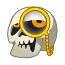 🧐 emoji Skull Emoji @xkysluv Telegram sticker 12 of 50