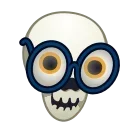 🤓 emoji Skull Emoji @xkysluv Telegram sticker 13 of 50