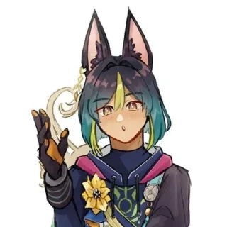 🙋 emoji Тигнари солнышко Telegram sticker 4 of 42