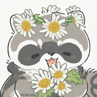 🌼 emoji Єнотики Telegram sticker 5 of 114
