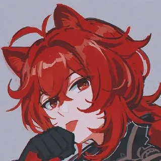 😼 emoji Дилюк Telegram sticker 9 of 26