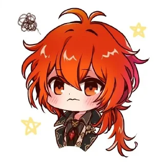 😳 emoji Дилюк Telegram sticker 11 of 26