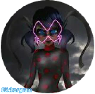 😁 emoji Злая леди баг Telegram sticker 9 of 17
