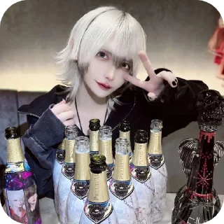 🧪 emoji чёрный кагуя Telegram sticker 5 of 12