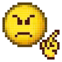 ❌ emoji Pixel face by @icesescook Telegram sticker 2 of 50