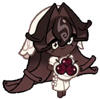 🍫 emoji Black Forest Cookie • @run_cookie_run Telegram sticker 21 of 64