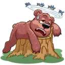 😰 emoji Mishka Telegram sticker 15 of 31